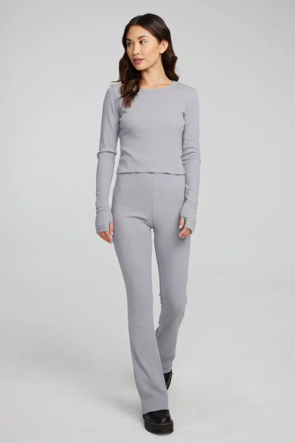 Hot Moonlight Silver Grey Long Sleeve Women Loungewear | Tops