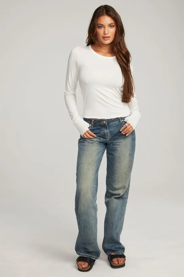 Clearance Moonlight White Long Sleeve Women Loungewear | Tops
