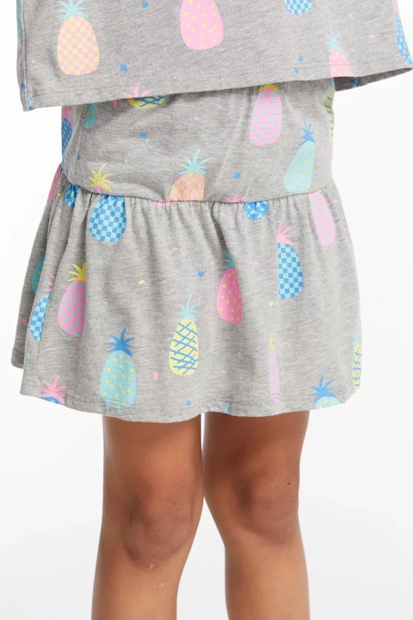 Clearance Multi Pineapple Girls Peplum Skort Kids Girls