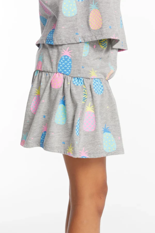 Clearance Multi Pineapple Girls Peplum Skort Kids Girls