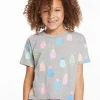 Hot Multi Pineapple Girls Tee Kids Girls