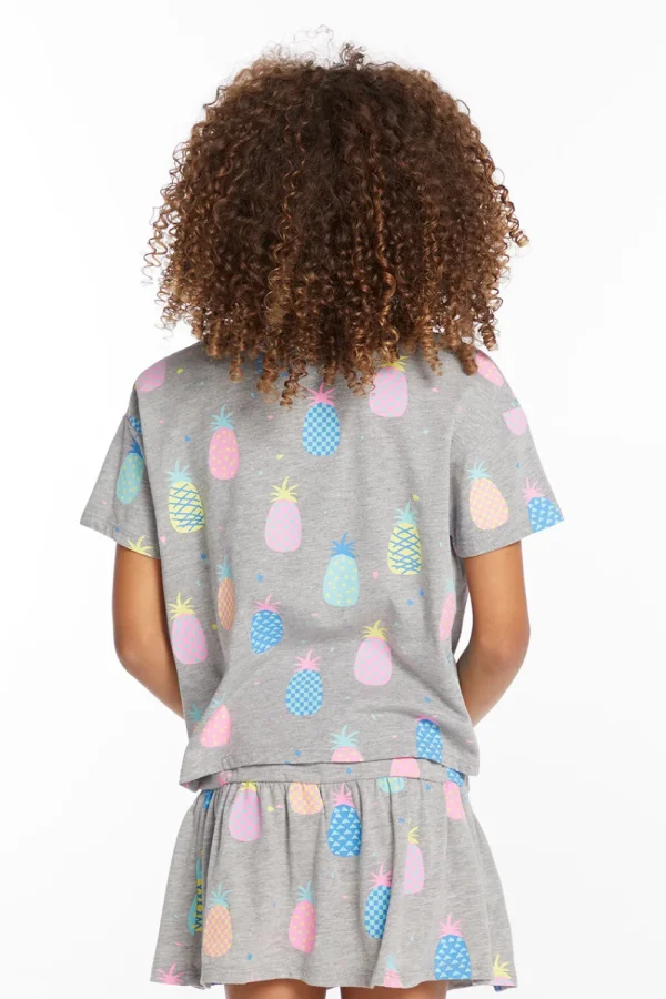Hot Multi Pineapple Girls Tee Kids Girls