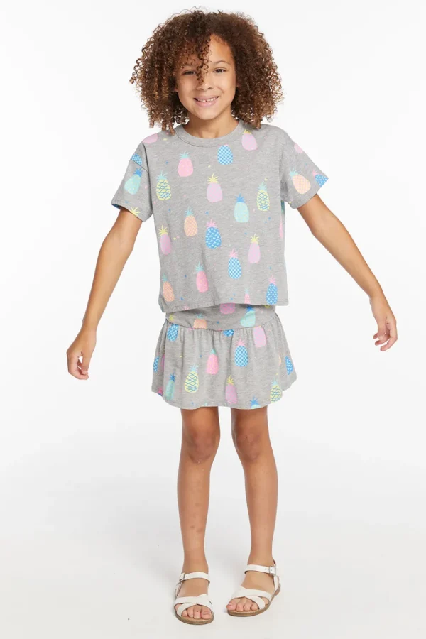 Hot Multi Pineapple Girls Tee Kids Girls