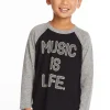 Clearance Music Is Life Boys Baseball Tee Kids/BOY Boys