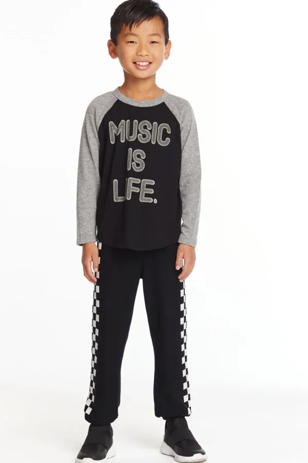 Clearance Music Is Life Boys Baseball Tee Kids/BOY Boys