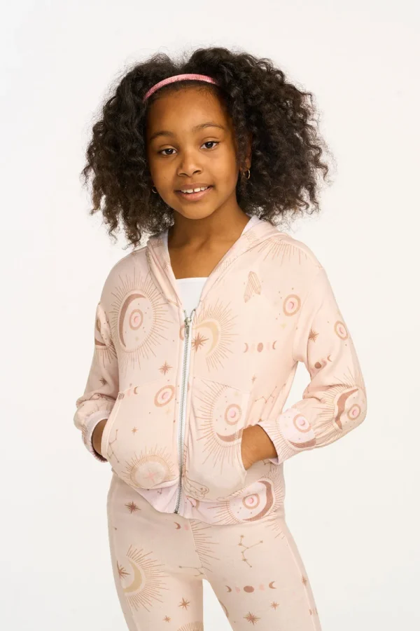 Outlet Mystical Sky Cozy Knit Zip Up Hoodie Kids Girls