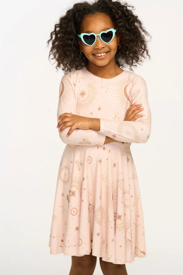 Shop Mystical Sky Peplum Cozy Knit Dress Kids Girls