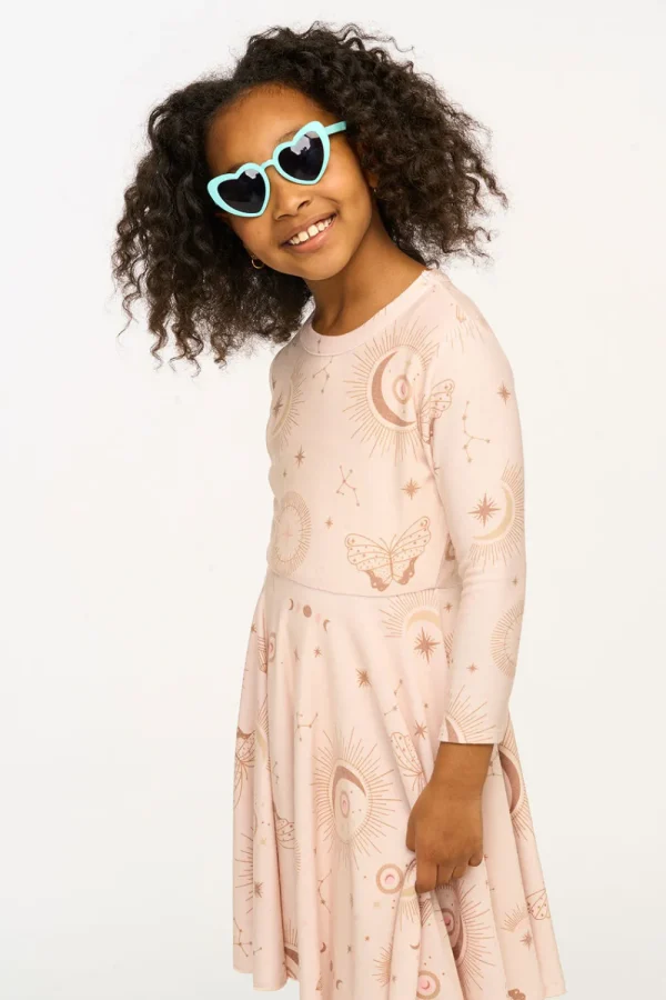 Shop Mystical Sky Peplum Cozy Knit Dress Kids Girls
