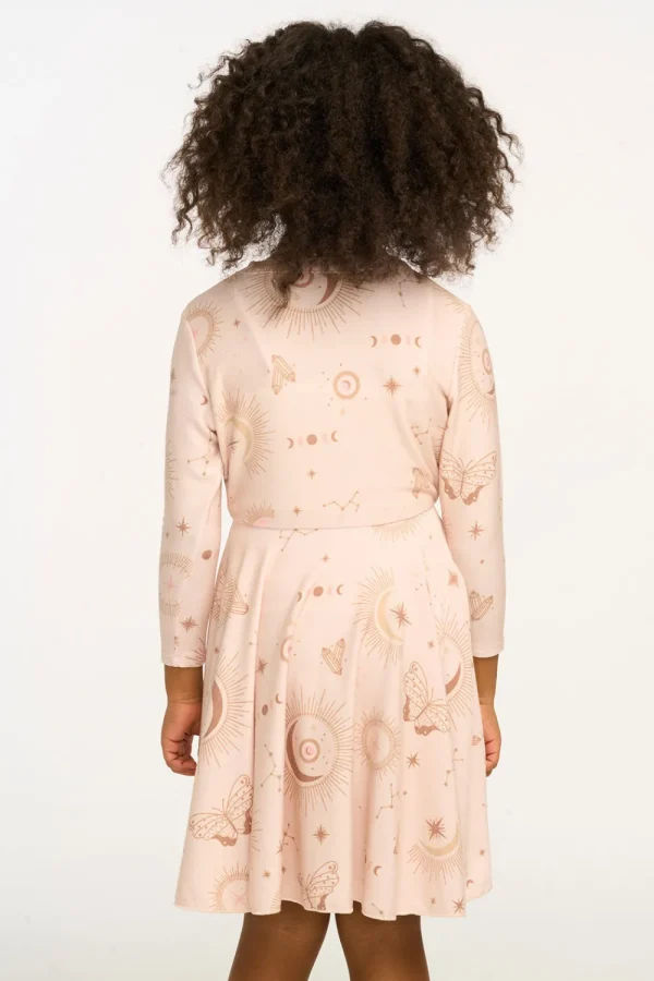 Shop Mystical Sky Peplum Cozy Knit Dress Kids Girls