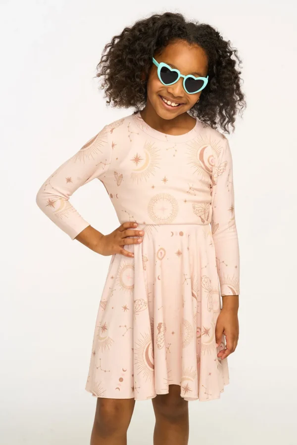Shop Mystical Sky Peplum Cozy Knit Dress Kids Girls
