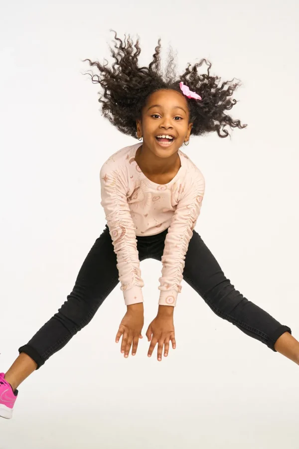 Flash Sale Mystical Sky Shirred Cozy Knit Pullover Kids Girls