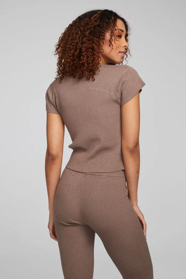 Clearance Nahal Deep Taupe Tee Women Loungewear | Tops