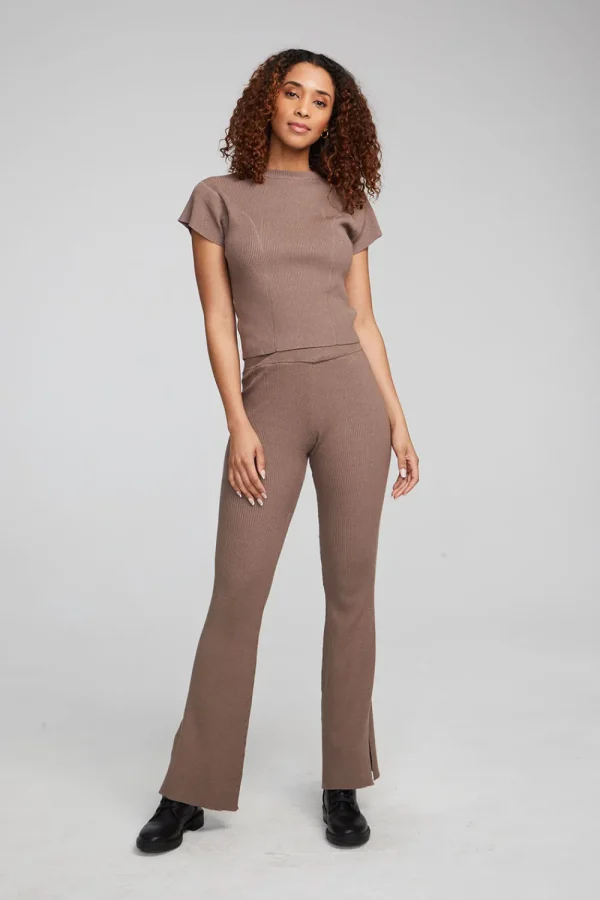 Clearance Nahal Deep Taupe Tee Women Loungewear | Tops