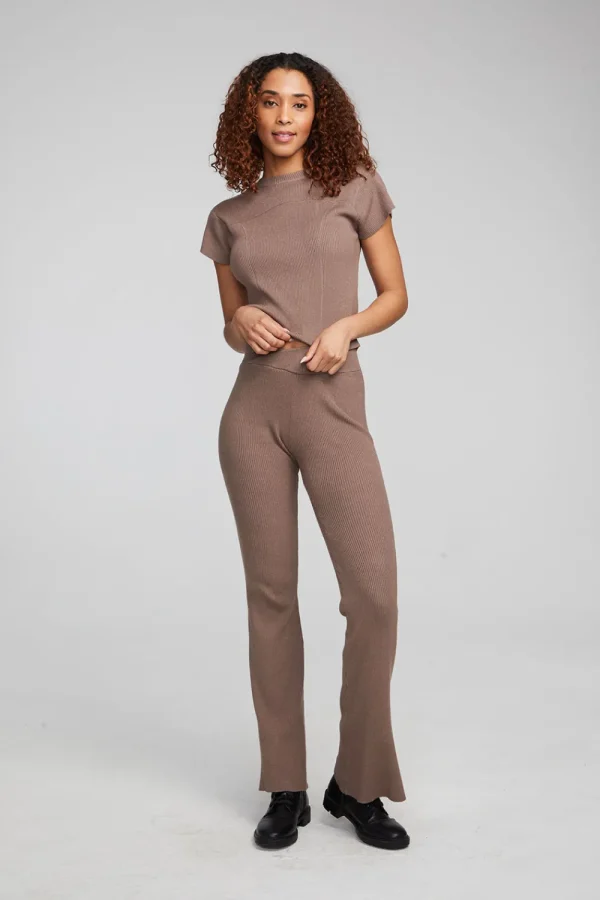 Clearance Nahal Deep Taupe Tee Women Loungewear | Tops