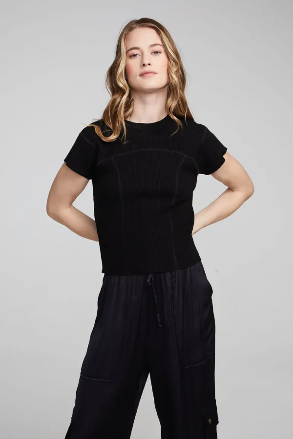 Sale Nahal Shadow Black Tee Women Loungewear | Tops