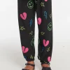 Clearance Neon Heart & Smiles Girls Pant Kids Girls