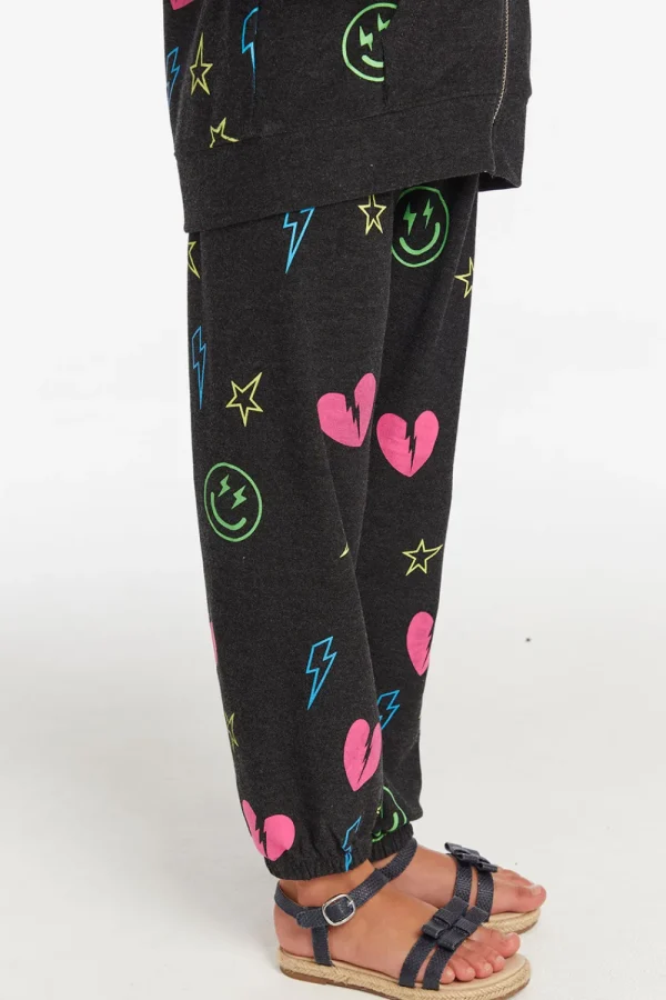 Clearance Neon Heart & Smiles Girls Pant Kids Girls