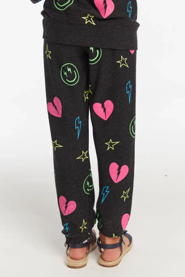 Clearance Neon Heart & Smiles Girls Pant Kids Girls