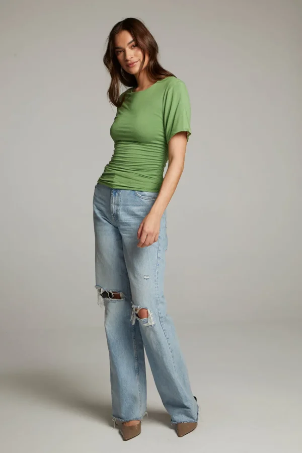 Fashion Ocala Whitecap Grey And Piquant Green Reversible Top Women Loungewear | Tops