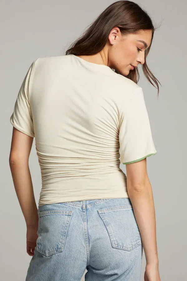 Fashion Ocala Whitecap Grey And Piquant Green Reversible Top Women Loungewear | Tops