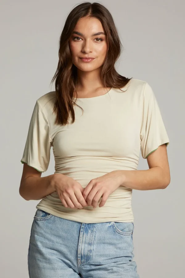 Fashion Ocala Whitecap Grey And Piquant Green Reversible Top Women Loungewear | Tops