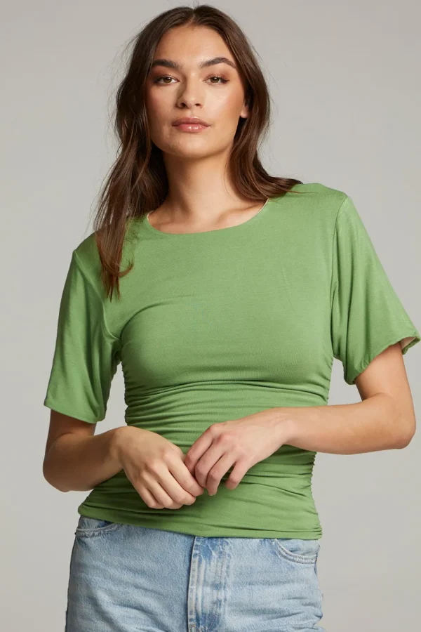 Fashion Ocala Whitecap Grey And Piquant Green Reversible Top Women Loungewear | Tops