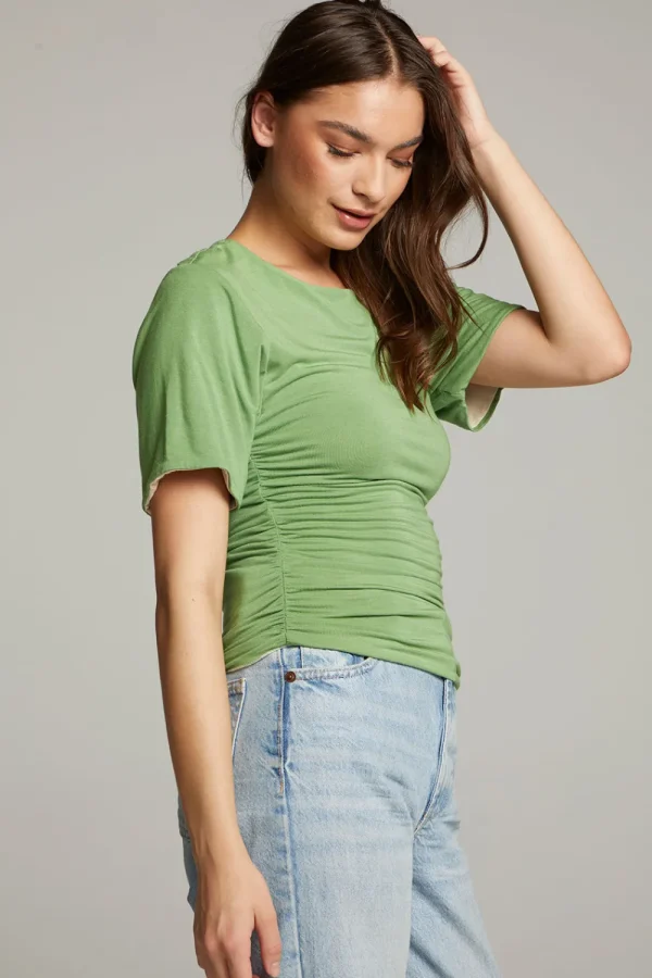 Fashion Ocala Whitecap Grey And Piquant Green Reversible Top Women Loungewear | Tops
