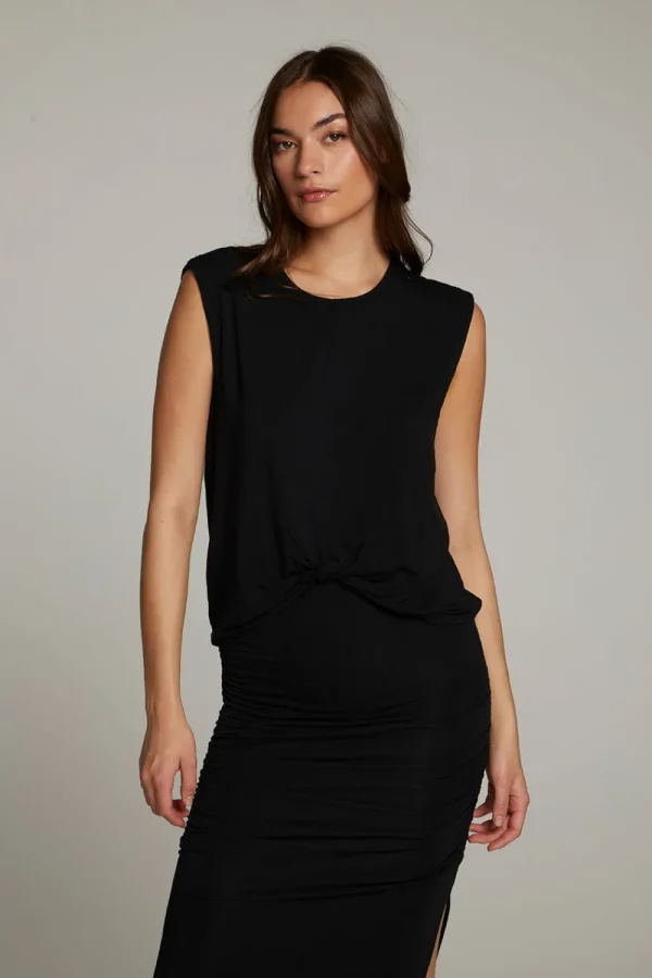 New Ocean True Black Tank Women Loungewear | Tops