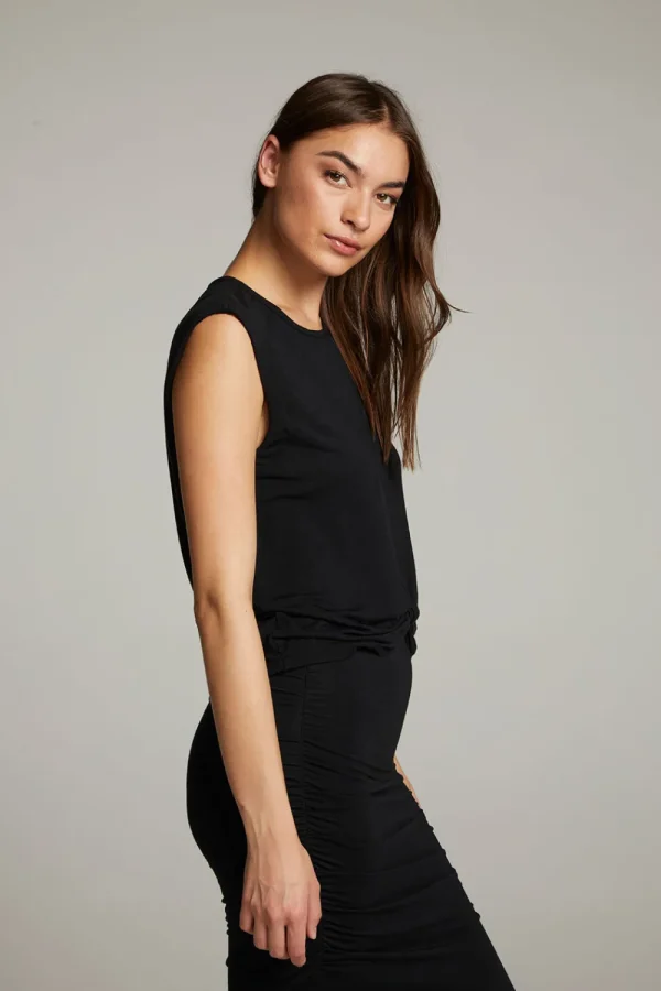 New Ocean True Black Tank Women Loungewear | Tops