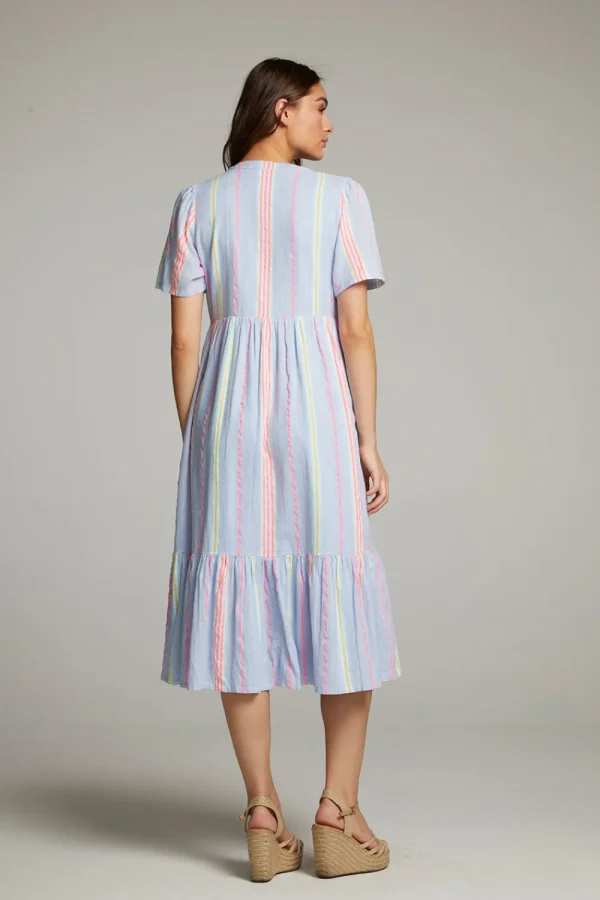 Store Orange South West Beach Stripe Midi Dress Women Loungewear | Dresses