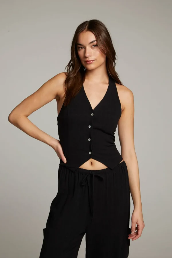 Sale Orlando True Black Vest Women Loungewear | Tops