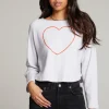 Fashion Outline Heart Long Sleeve Women Loungewear | Graphics