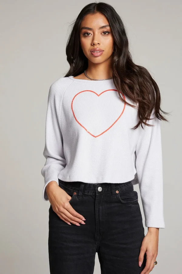 Fashion Outline Heart Long Sleeve Women Loungewear | Graphics