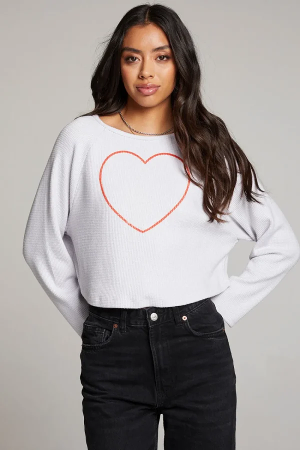 Fashion Outline Heart Long Sleeve Women Loungewear | Graphics