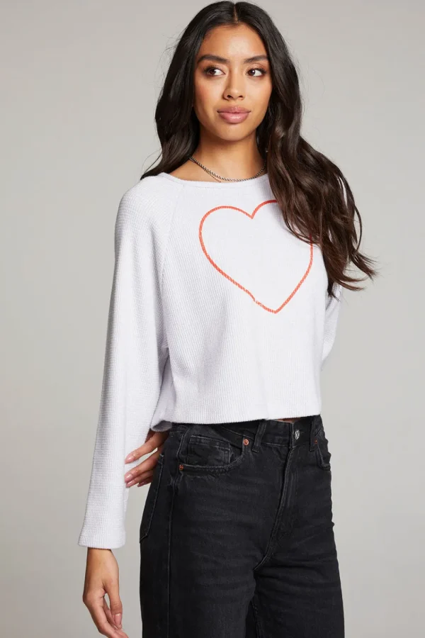 Fashion Outline Heart Long Sleeve Women Loungewear | Graphics