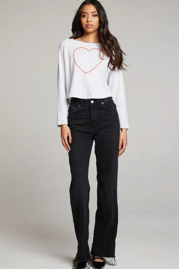 Fashion Outline Heart Long Sleeve Women Loungewear | Graphics
