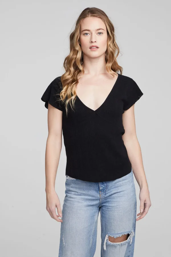 Flash Sale Page Shadow Star Black Tee Women Loungewear | Tops