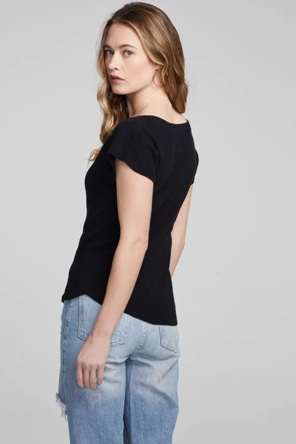 Flash Sale Page Shadow Star Black Tee Women Loungewear | Tops