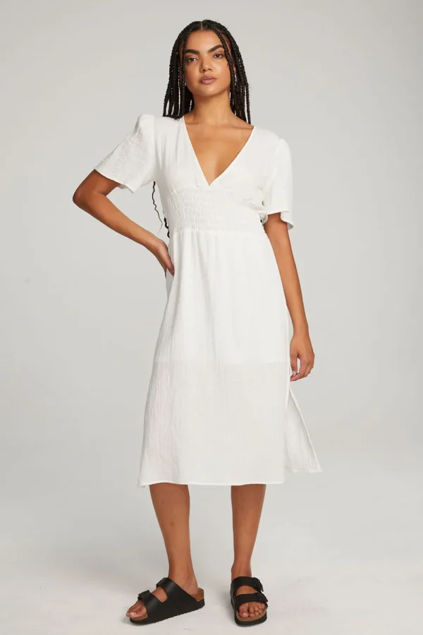 Outlet Palmer White Midi Dress Women Loungewear | Dresses