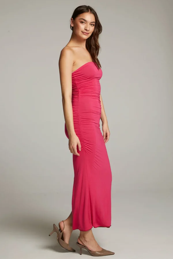 Online Panama Coffee And Raspberry Reversible Midi Dress Women Loungewear | Dresses