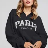 Sale Paris L'Amour Black Long Sleeve Women Loungewear | Graphics