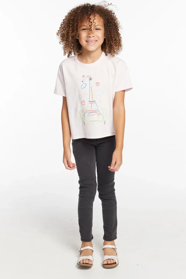 Hot Paris Sketch Girls Tee Kids Girls