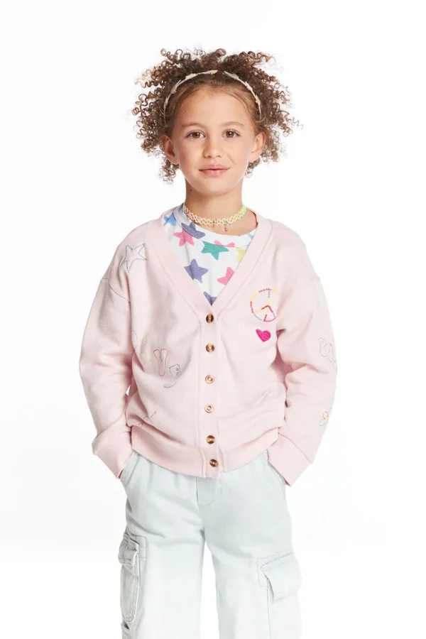 Outlet Peace Love Smile Girls Cardigan Kids Girls