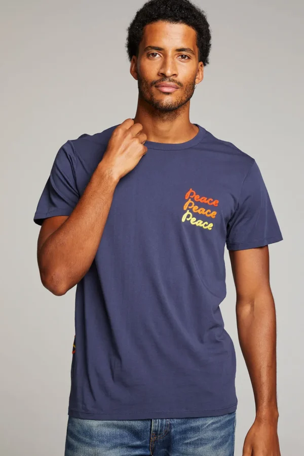 Best Peace Script Mens Tee Tops