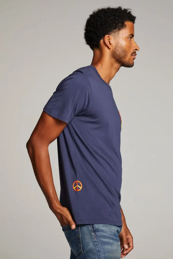 Best Peace Script Mens Tee Tops