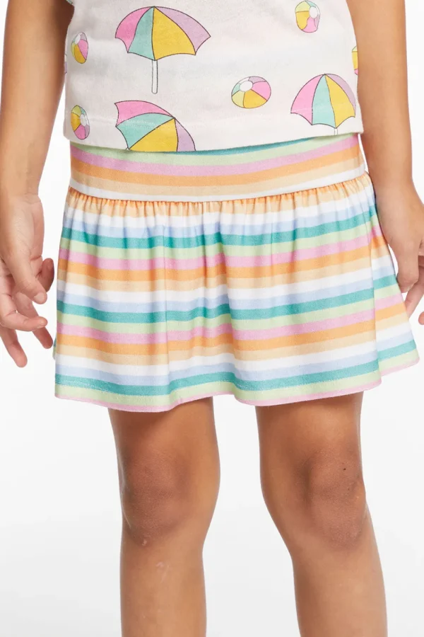 Best Sale Peplum Sunshine Stripe Girls Skort Kids Girls