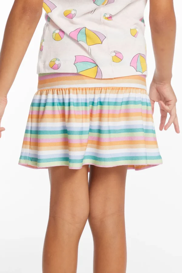 Best Sale Peplum Sunshine Stripe Girls Skort Kids Girls