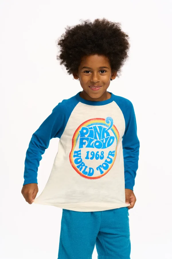 Shop Pink Floyd - World Tour Aidan Long Sleeve Baseball Tee Women/Kids/BOY Boys | Music