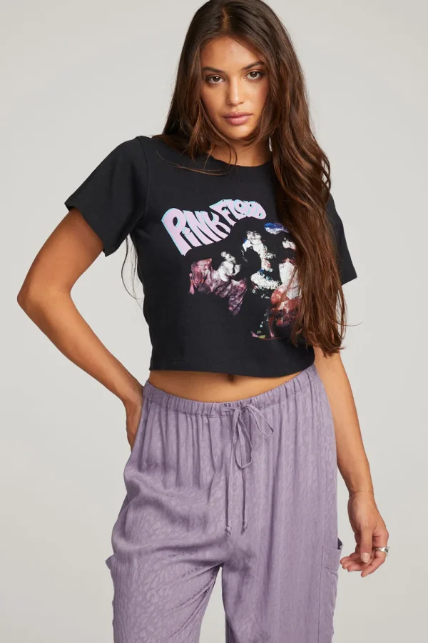 Discount Pink Floyd Retro Band Crop Tee Women Loungewear | Music