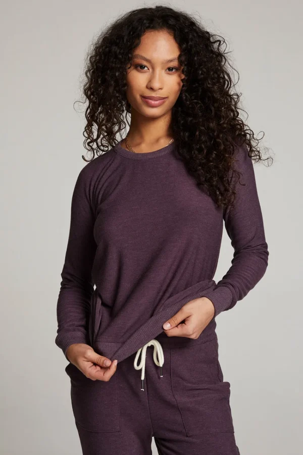 New Plum Perfect Long Sleeve Raglan Pullover Women Loungewear | Tops